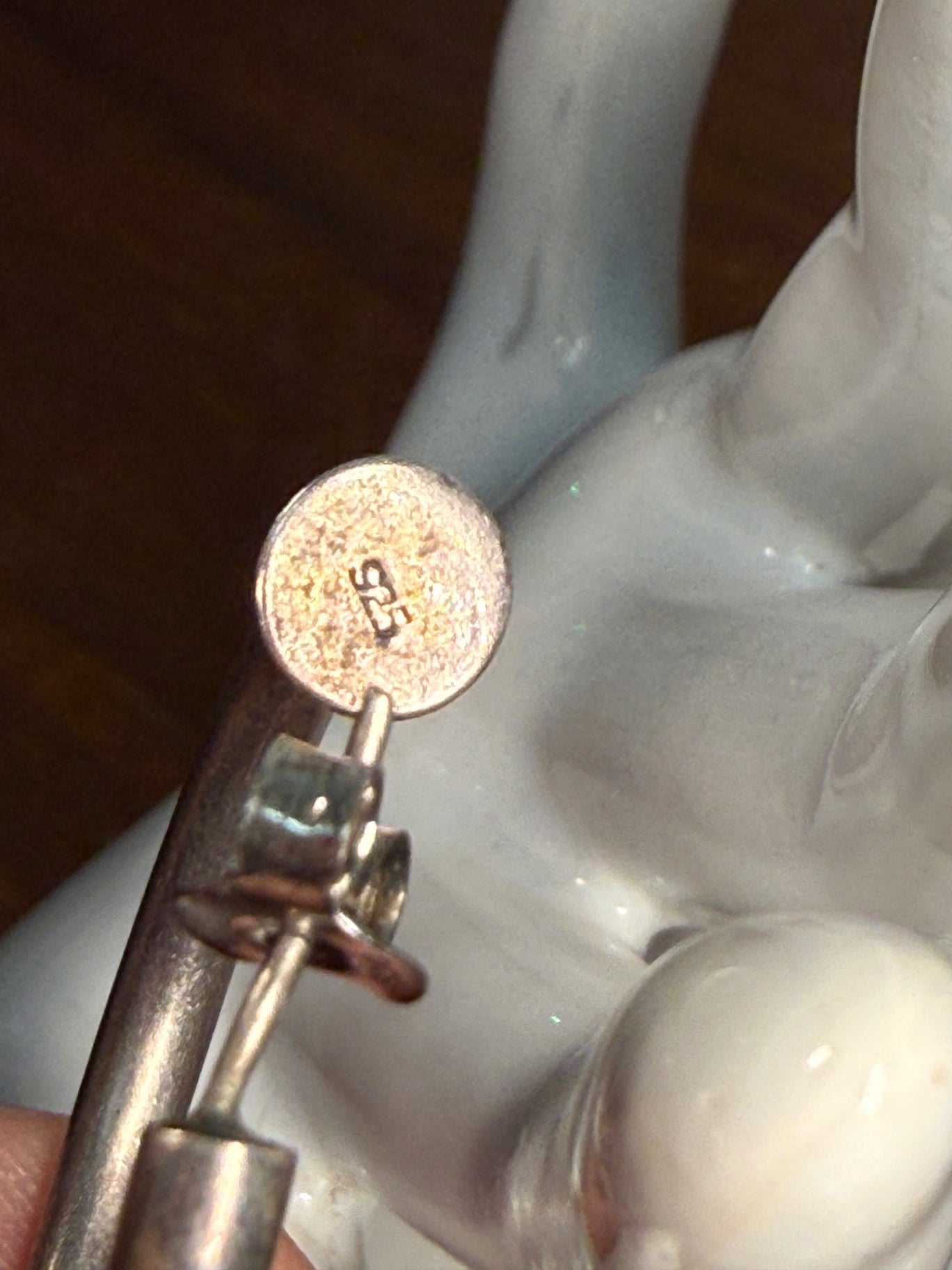 925 Silver 1in Hoop Earrings