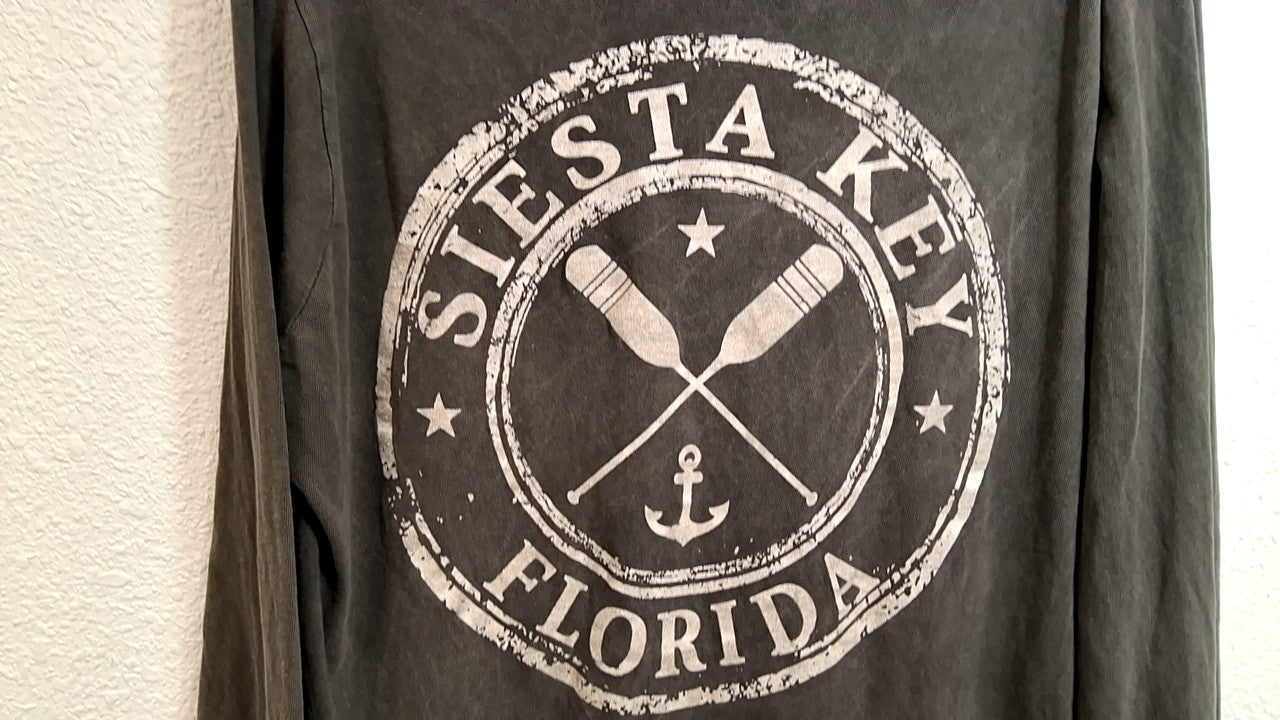 U.S. Vintage Siesta Key FL Shirt L Dark Gray