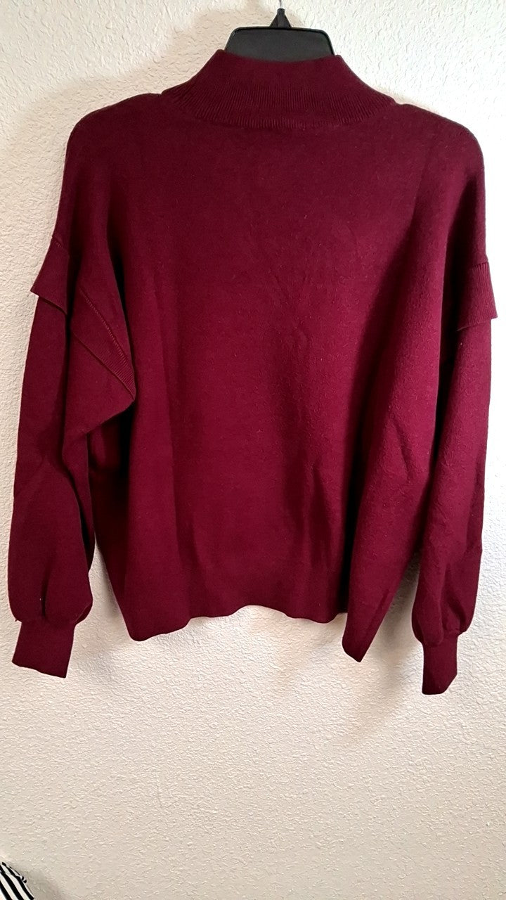 Crown & Ivy Sweater XL Maroon