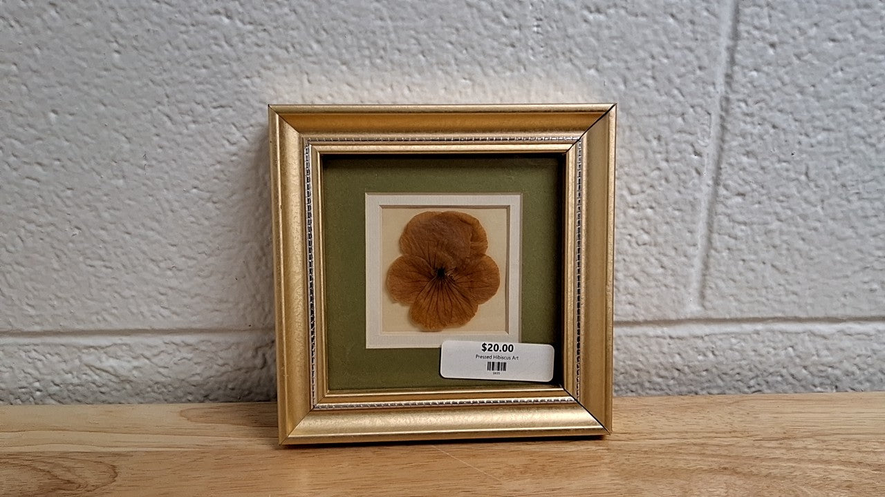 Pressed Hibiscus Art