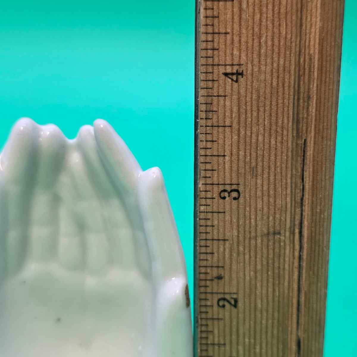Vintage Victorian hands porcelain white ashtray dish made in Japan