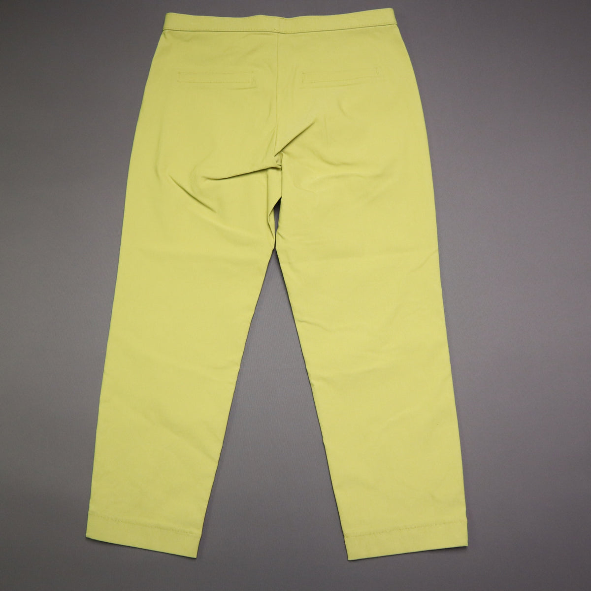 NWT Orange Fashion Village Wasabi Green Pull On Pants Size L Ankle Crop Stretch