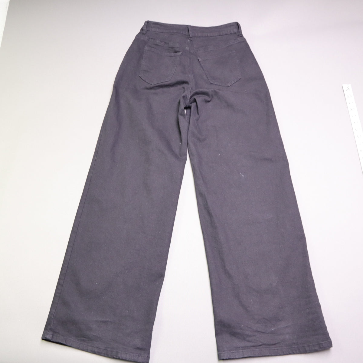Hot Topic Skeleton Black Wide Leg Pants Jeans Size 5 Goth Punk Halloween-Teens