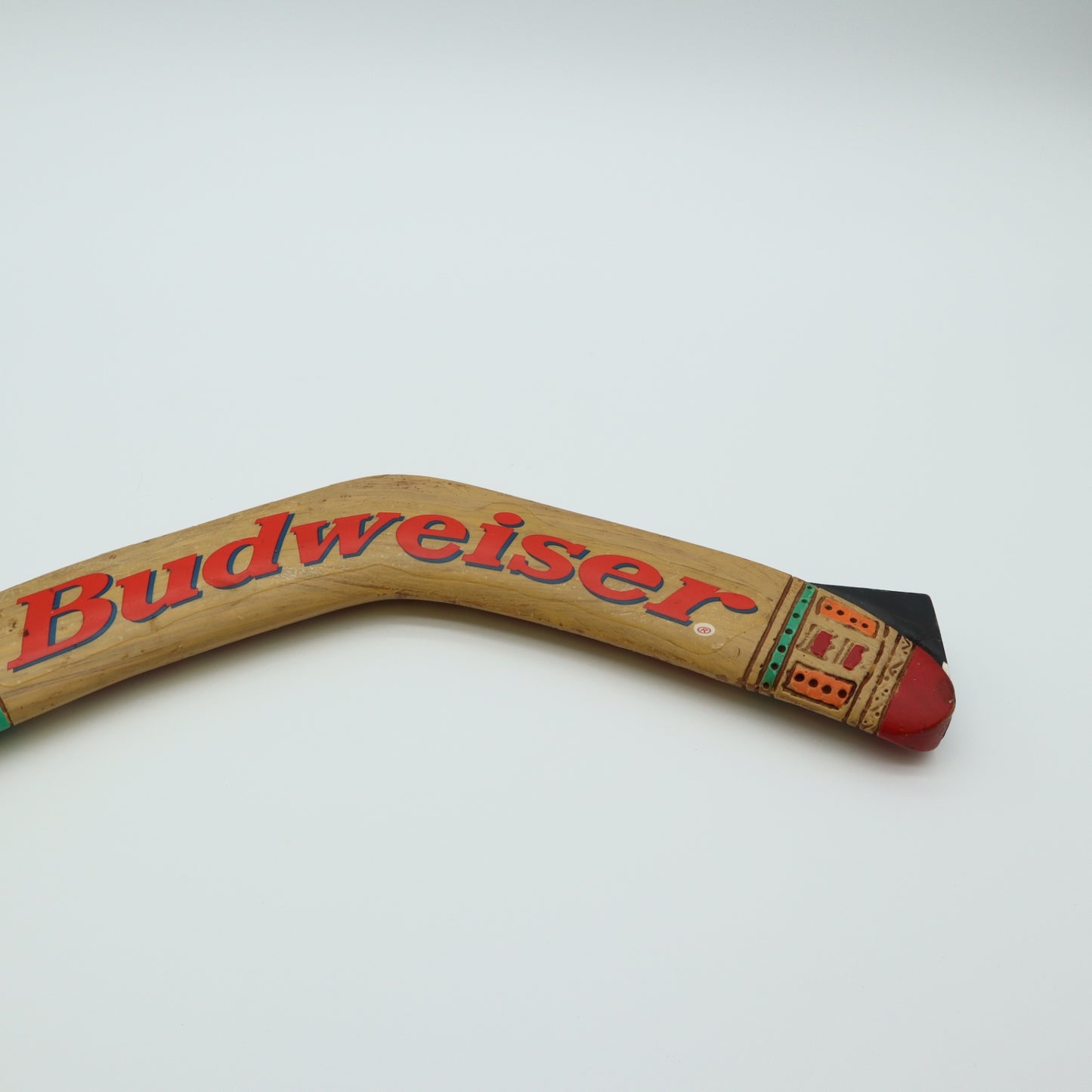 Vintage Budweiser Boomerang Beer Tap Handle Outback Steakhouse Promo Bar Pull