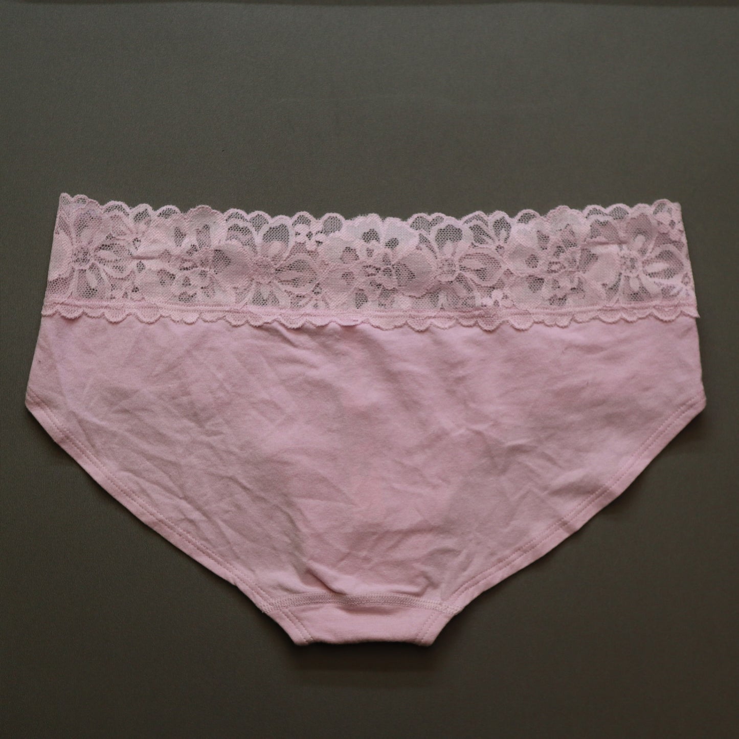 NWT Victoria's Secret Womens L Pink Hiphugger Panties Lace Trim Waistband Underwear