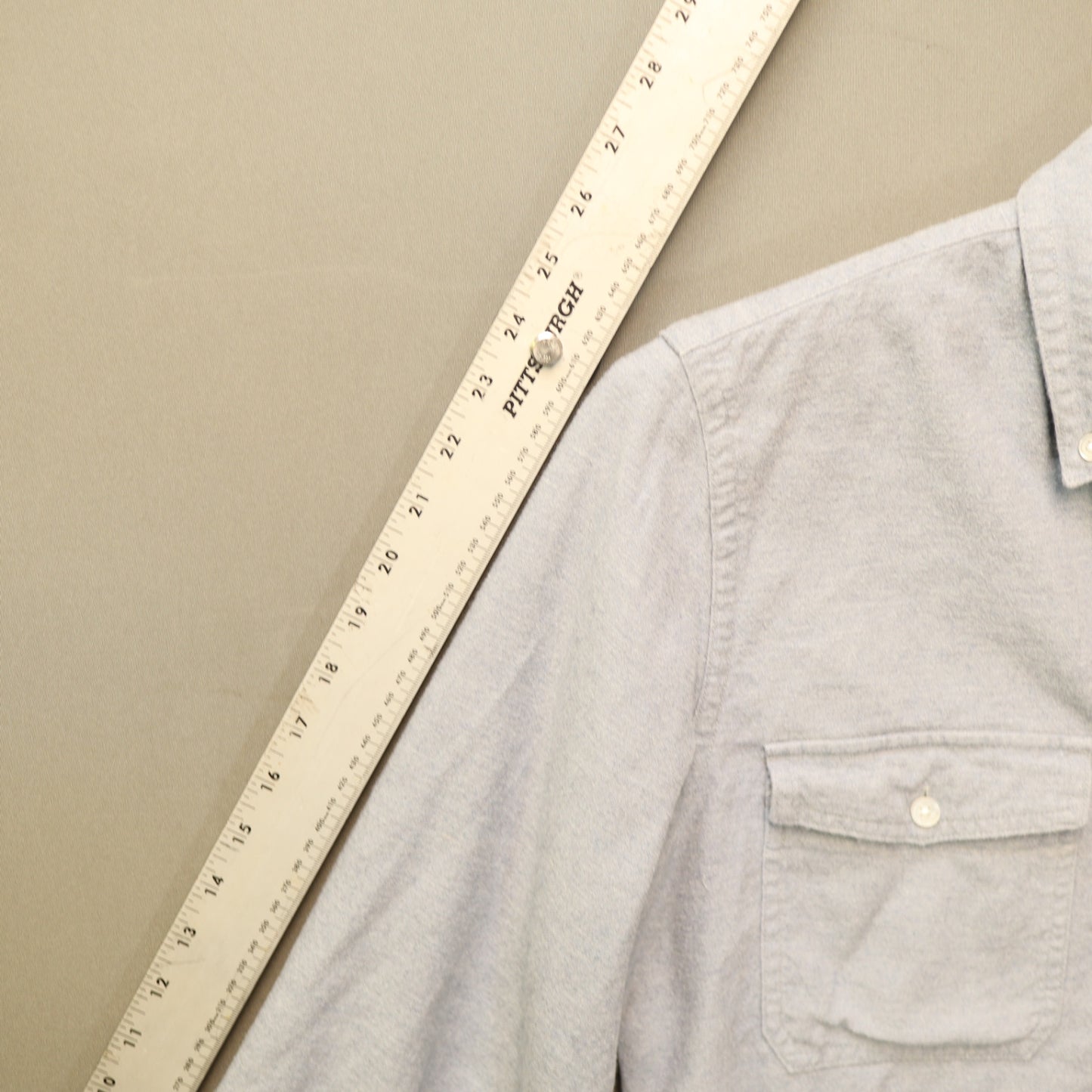 Everlane Heavyweight Flannel Shirt Mens Medium Blue Button Down Dual Pocket Work