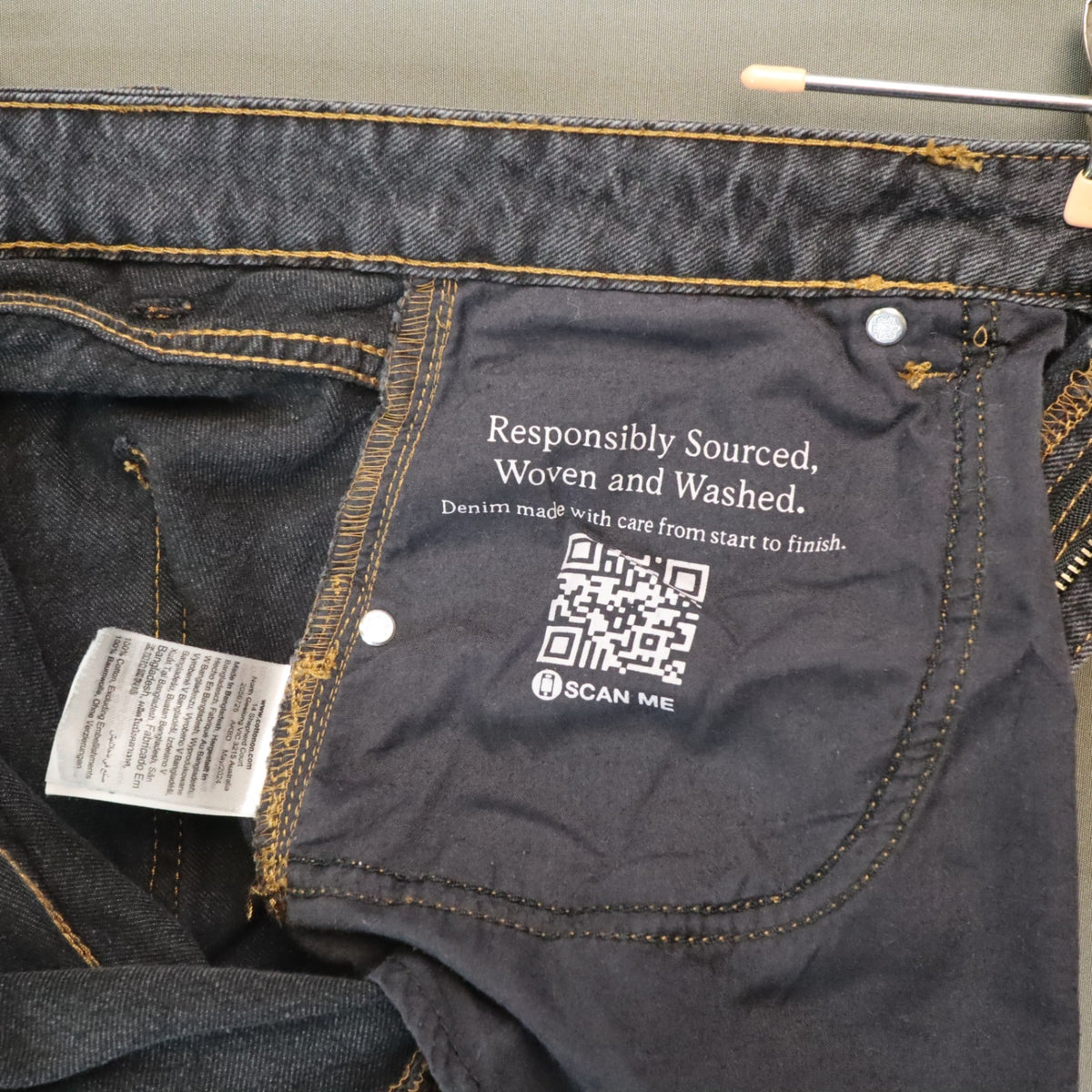 Cotton On Curvy Cargo Black Denim Jeans Womens Size 32 High Rise Wide Leg Pants