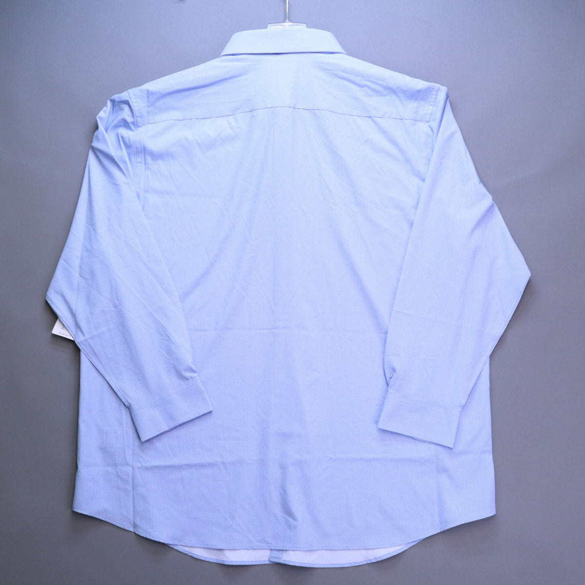 NWT Haggar Mens Dress Shirt 2XB 18.5 36/37 Classic Fit Blue Stretch Geometric