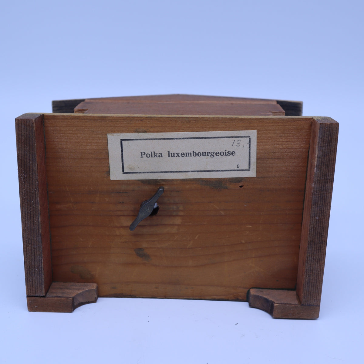 Home Vintage Swiss Alpine Chalet Wooden Music Box Polka Luxembourgeoise Trinket Box