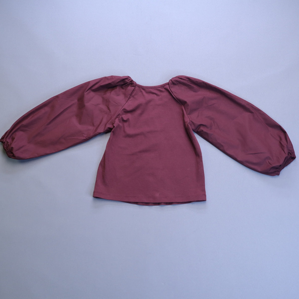 A Loves A Girls Maroon Burgundy Puff Long Sleeve Blouse Top Size 6