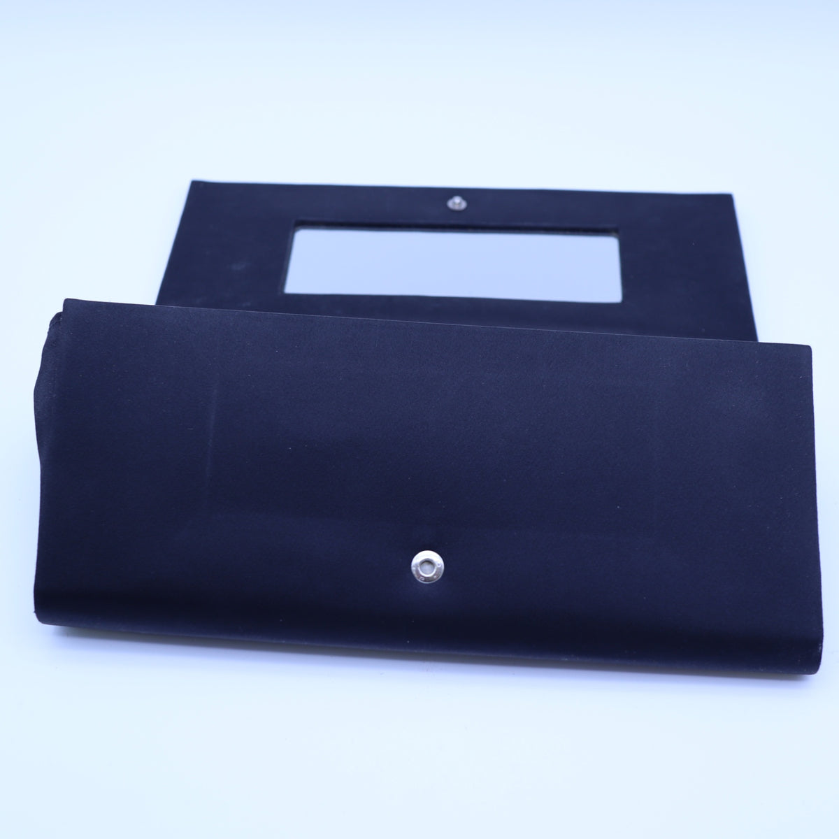 Vintage Ande Blue Suede Evening Bag Kisslock Clutch Retractable Top Handle Purse