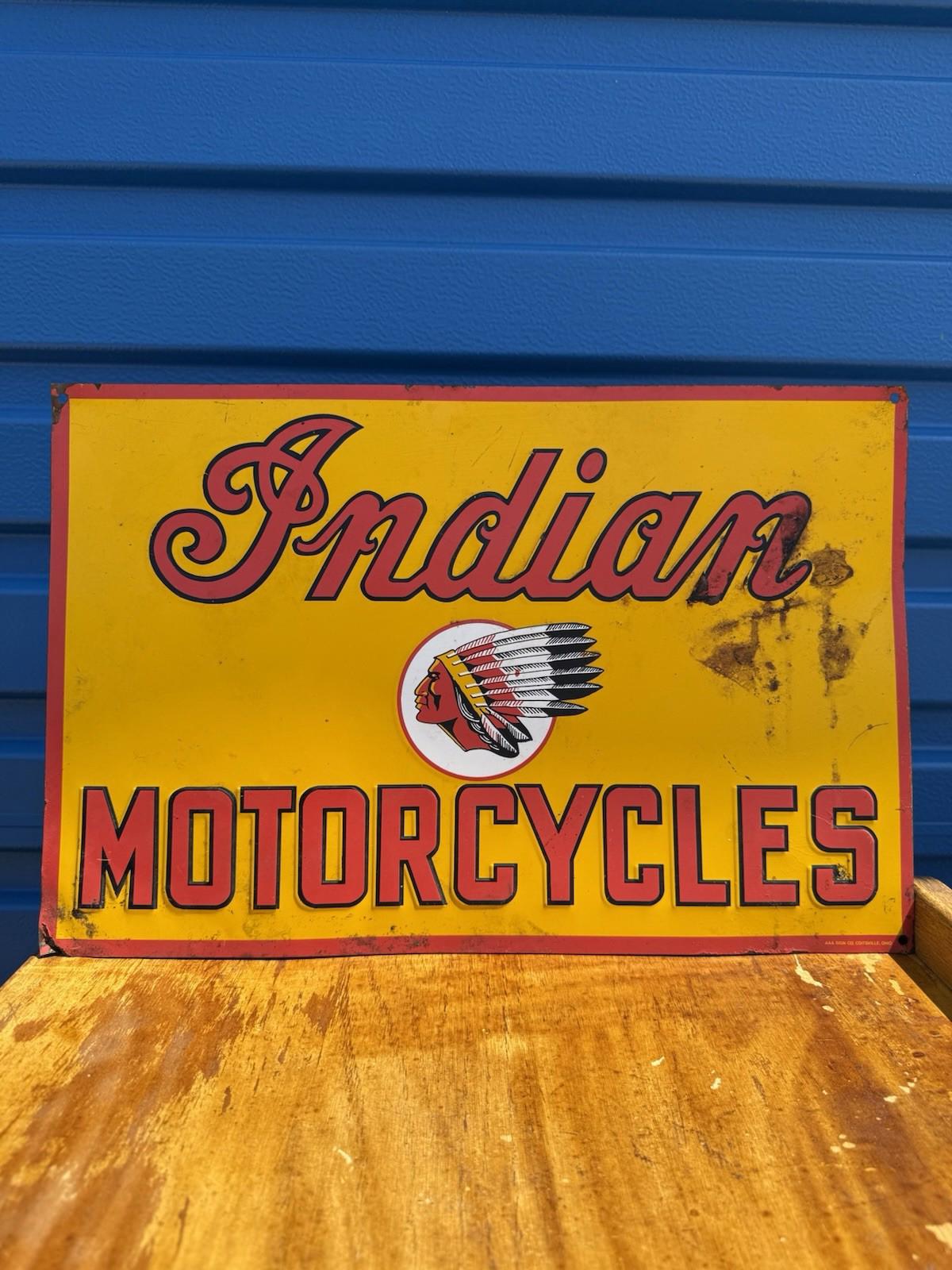 Indian Motorcycles | Steel Vintage Sign - 17" x 11" - Made in U.S.A