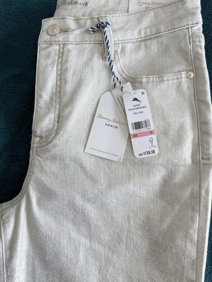 Tommy Bahama High Waist Ankle Metallic Jeans Women’s Size 10