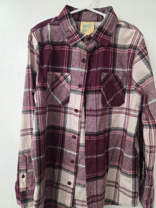 ThereAbouts Shirt Burgundy, Cream, Black