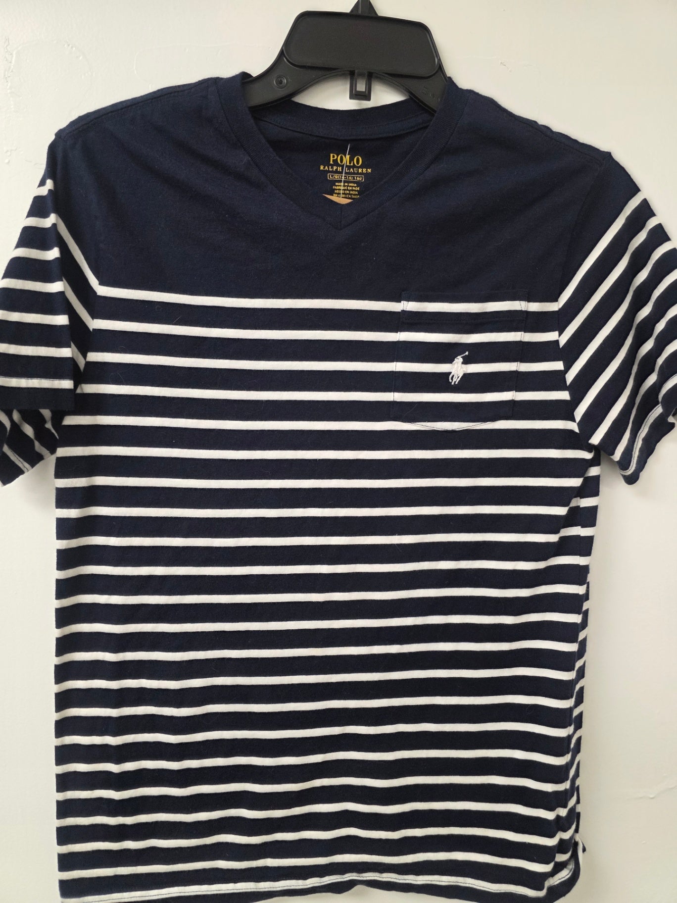 Polo Ralph Lauren T-Shirt L(14/16) Navy blue and white