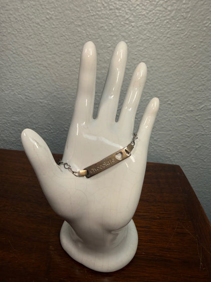 925 India Silver "Chocolate" Baby Bracelet 