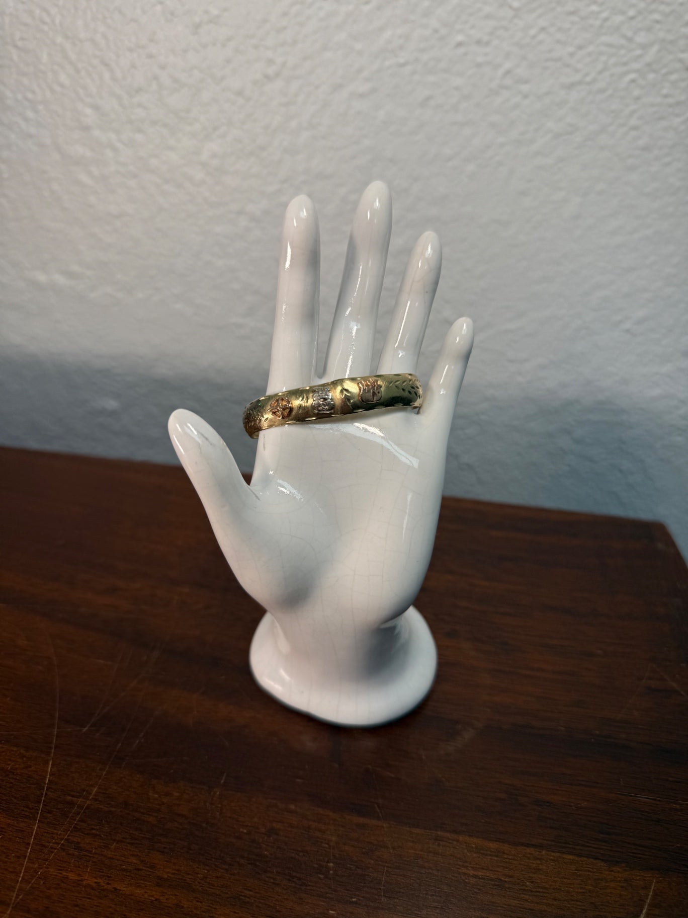 10K Mexican Gold Tricolor Baby Bangle 5.36 Grams