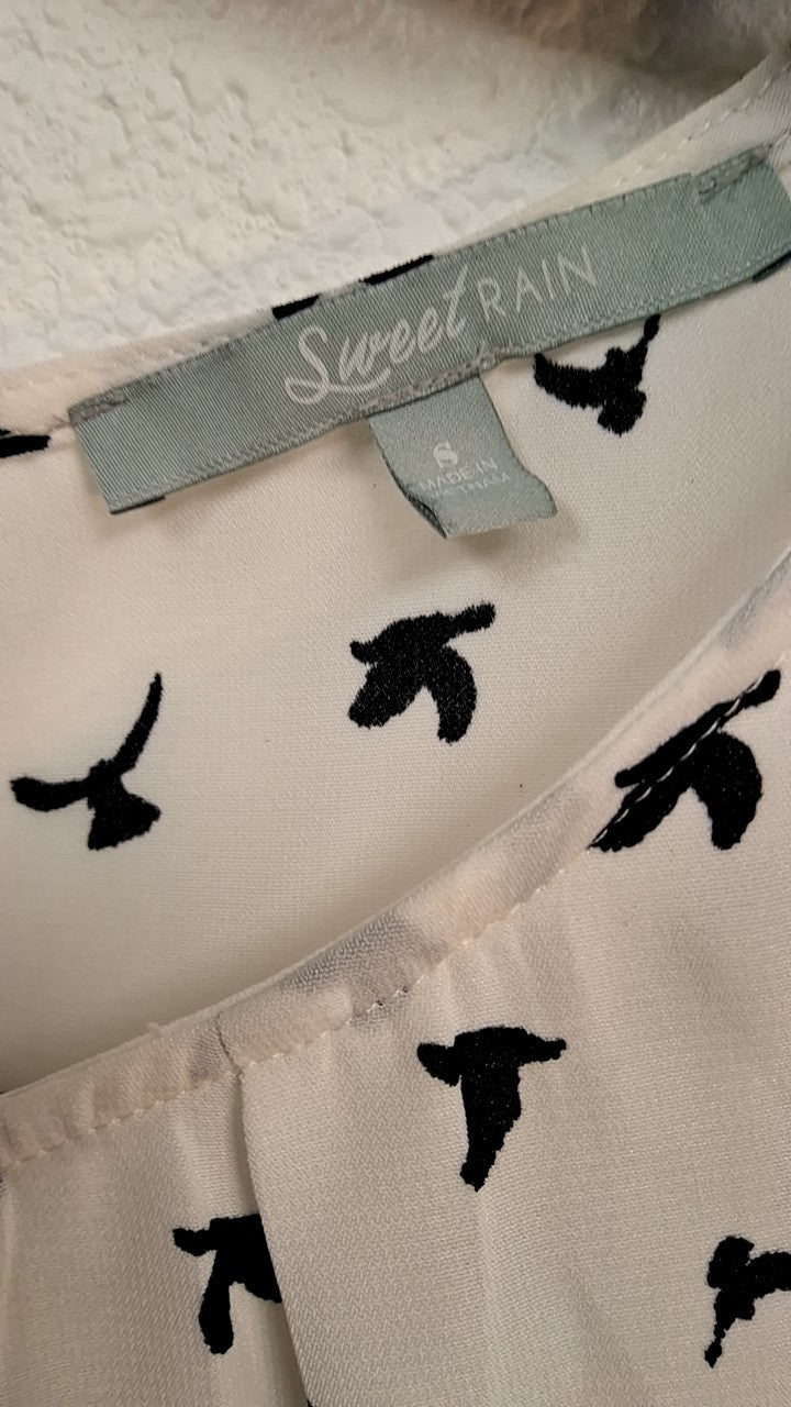 Sweet Rain Dress S White and Black