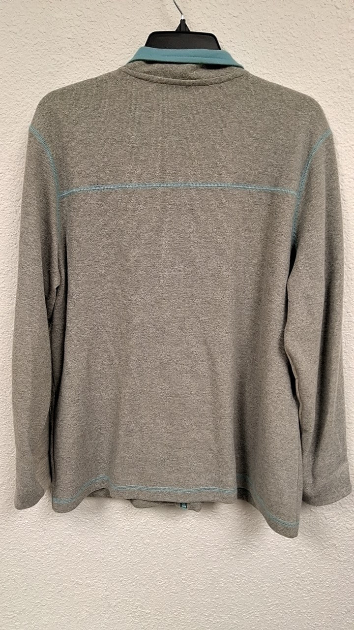 Norm Thompson Light jacket L Gray with light blue accents