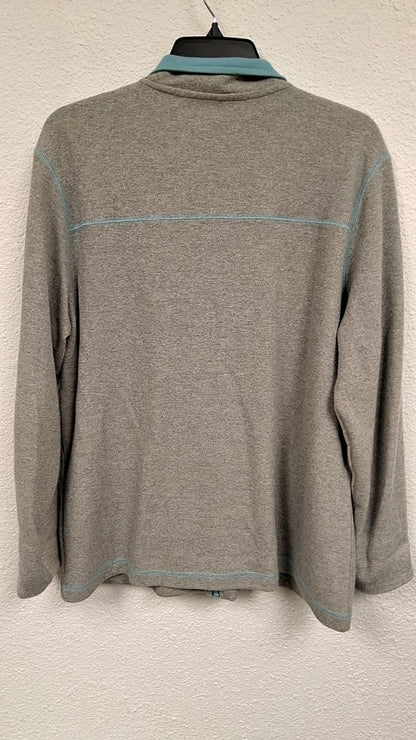 Norm Thompson Light jacket L Gray with light blue accents