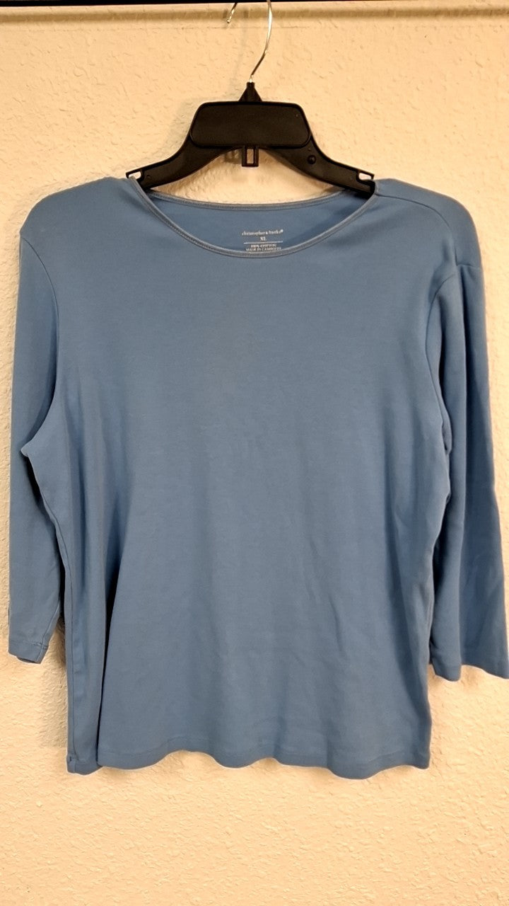 Christoper & Banks Blouse XL Light Blue