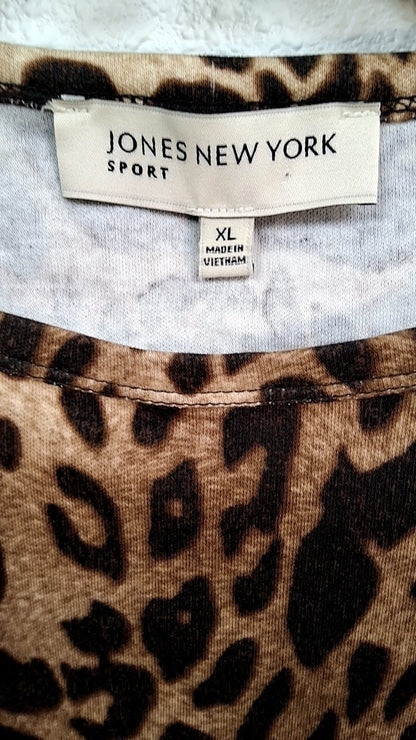 Jones New York Sweater XL Beige and Black