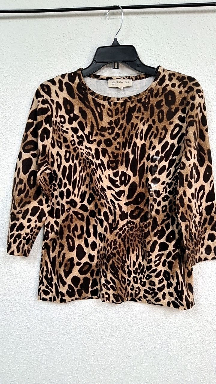 Jones New York Sweater XL Beige and Black