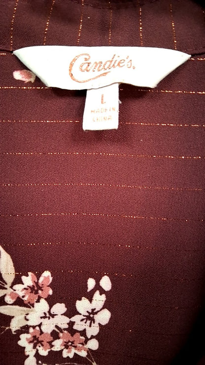 Candies Shirt L Burgundy