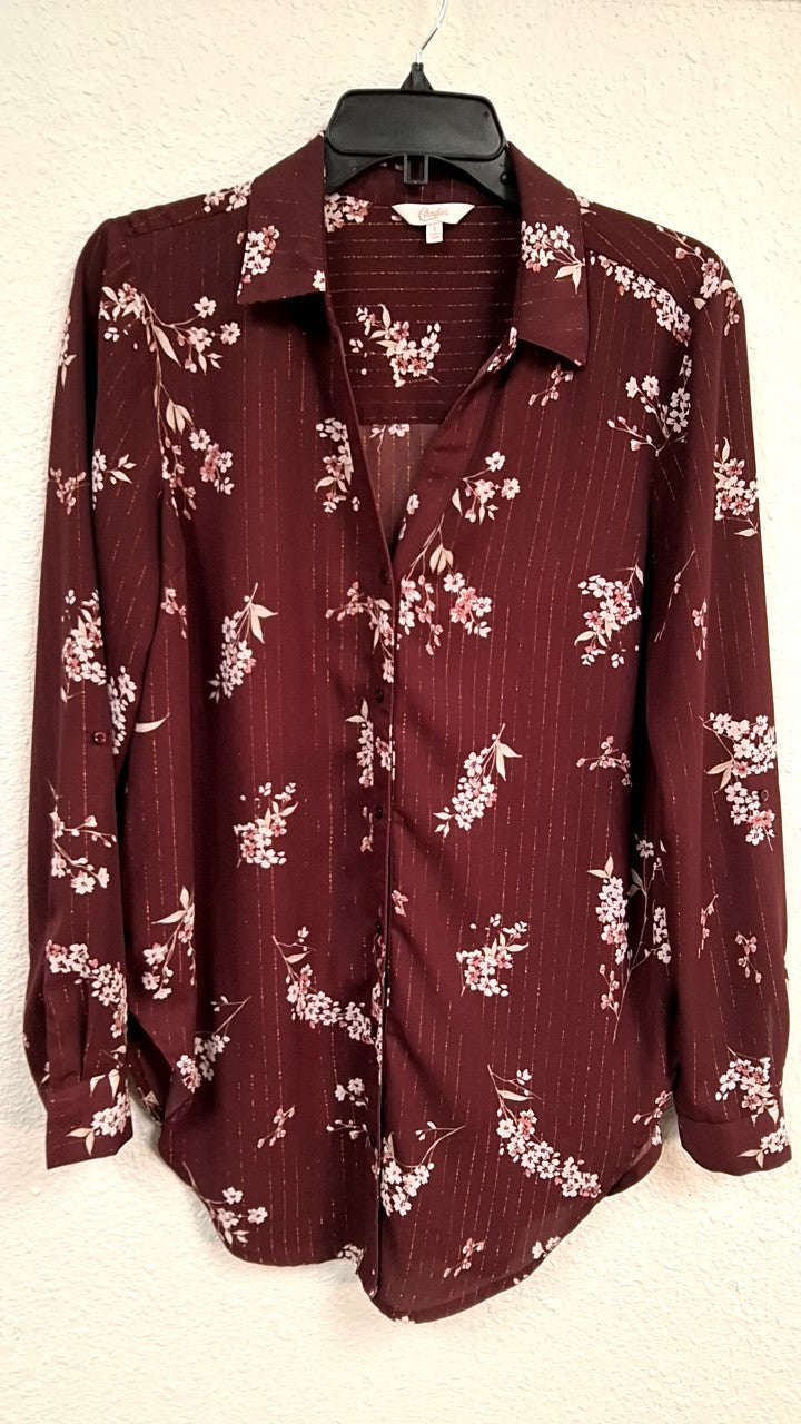 Candies Shirt L Burgundy