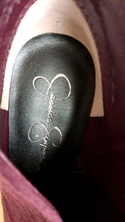 Jessica Simpson Booties 8.5 Burgundy