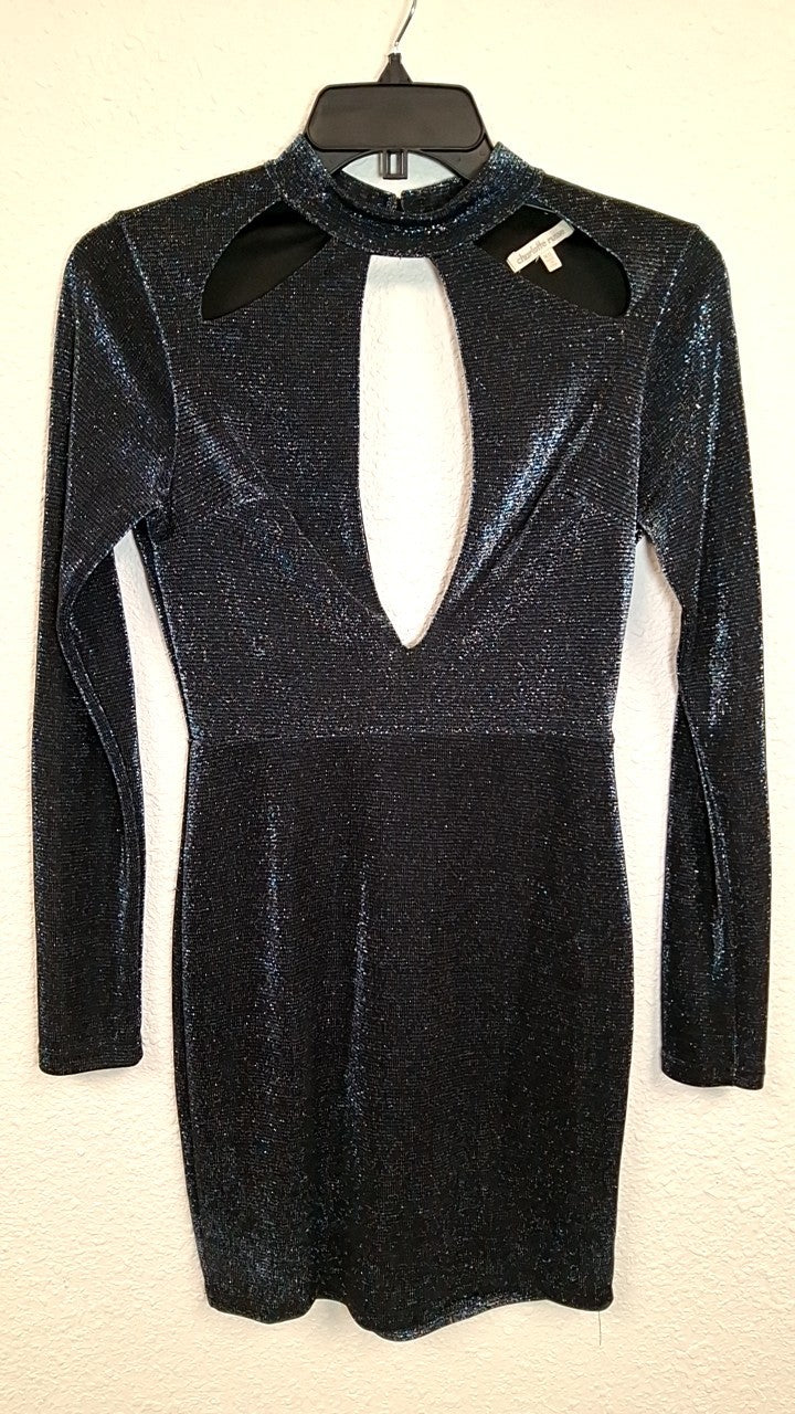 Charlotte Russe Dress XS Black with shimmering effect
