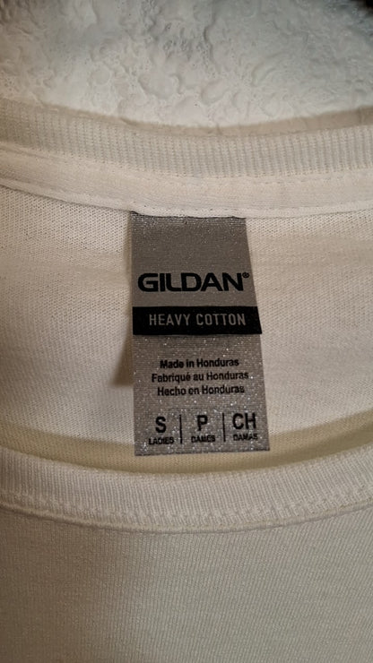 Gildan Shirt S Cream/Off-White