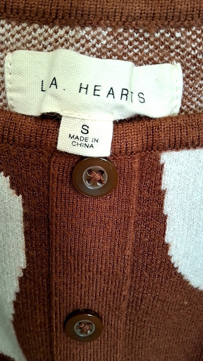 LA Hearts Crop top S Brown and Cream