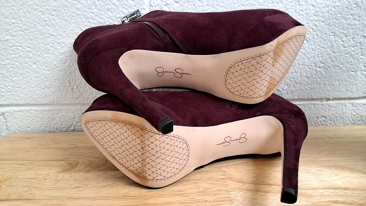 Jessica Simpson Booties 8.5 Burgundy
