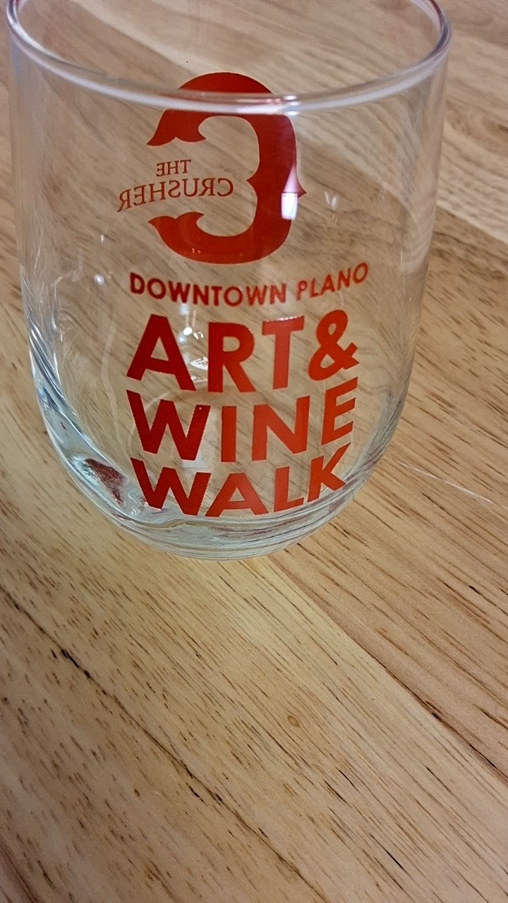Downtown Plano Art & Wine Walk Mini Glass