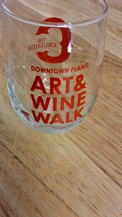 Downtown Plano Art & Wine Walk Mini Glass