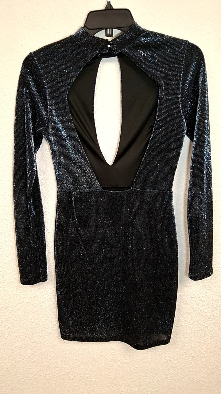 Charlotte Russe Dress XS Black with shimmering effect