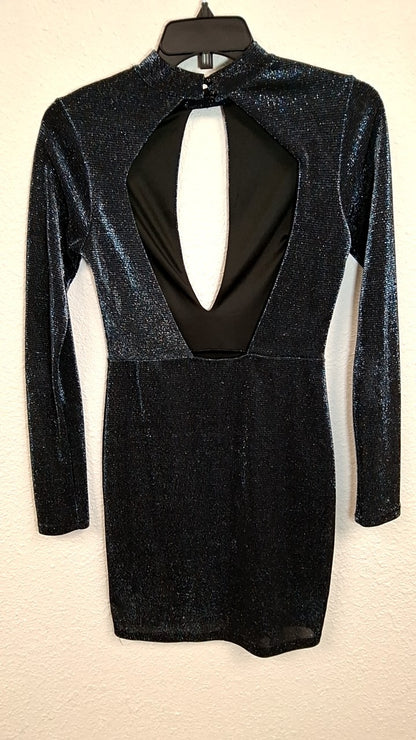 Charlotte Russe Dress XS Black with shimmering effect