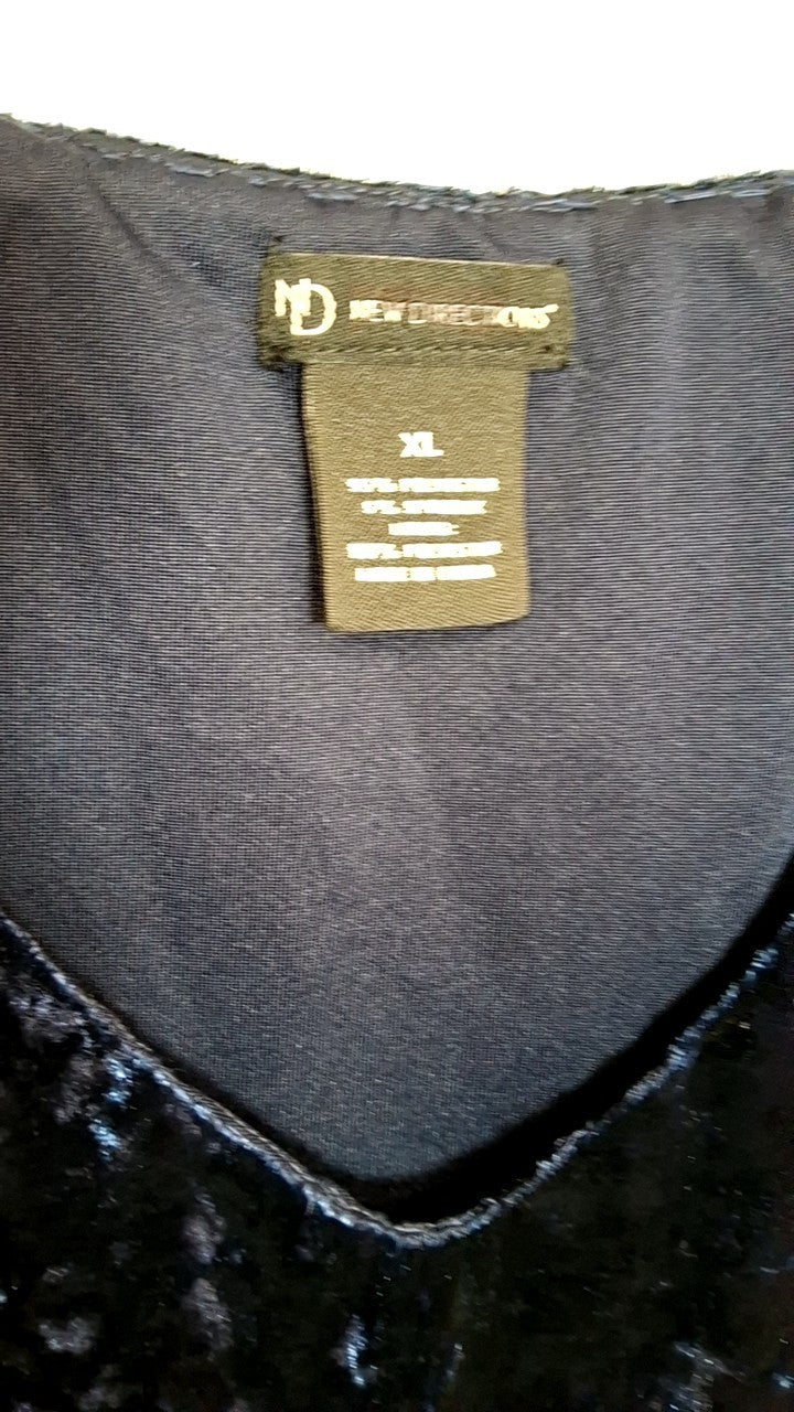 New Direction Velvet Shirt XL Dark blue