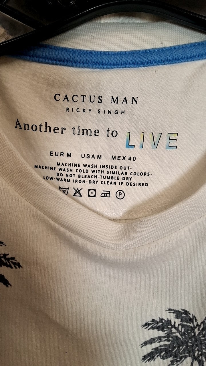 Cactus Man T-Shirt L White