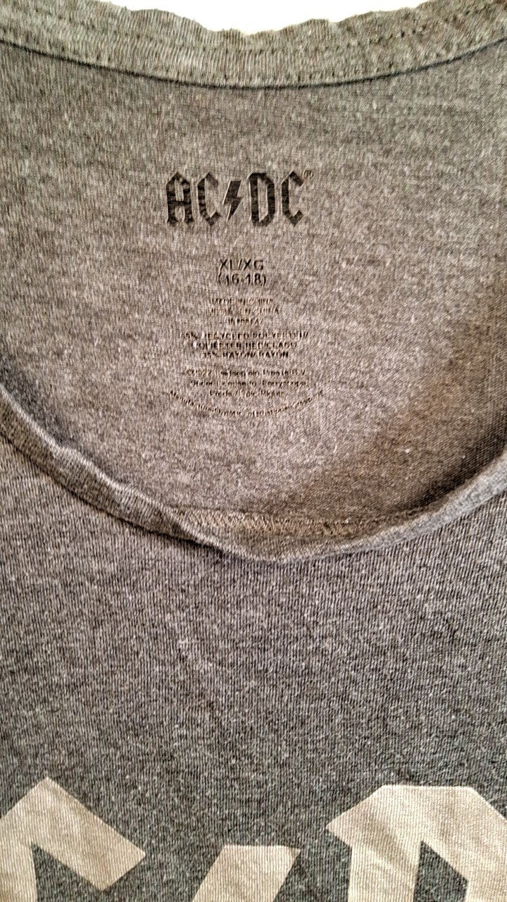 AC/DC Sleeveless T-Shirt XL Dark Gray