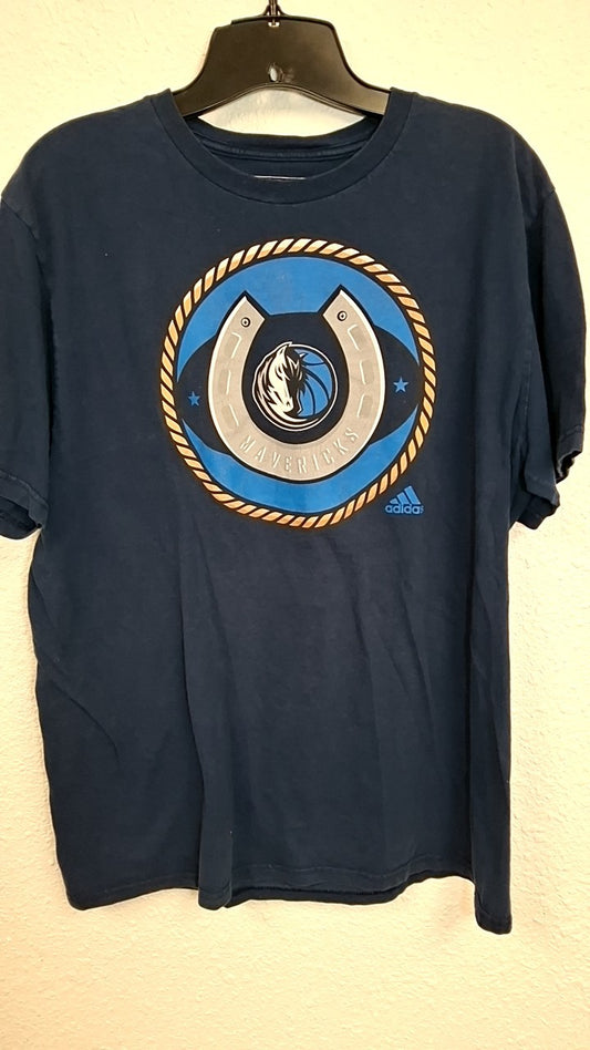 Adidas Dallas  Mavericks T-Shirt L Navy blue