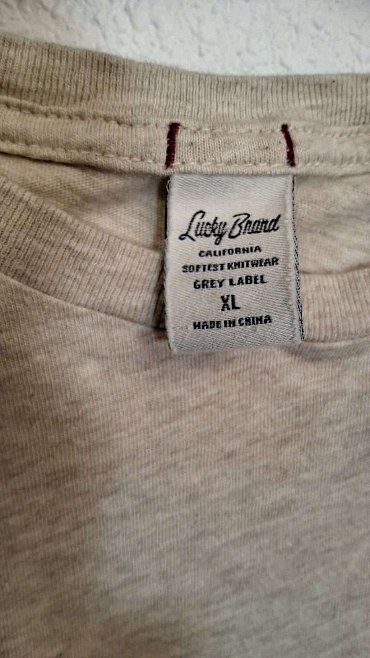 Lucky Brand T-Shirt XL Beige