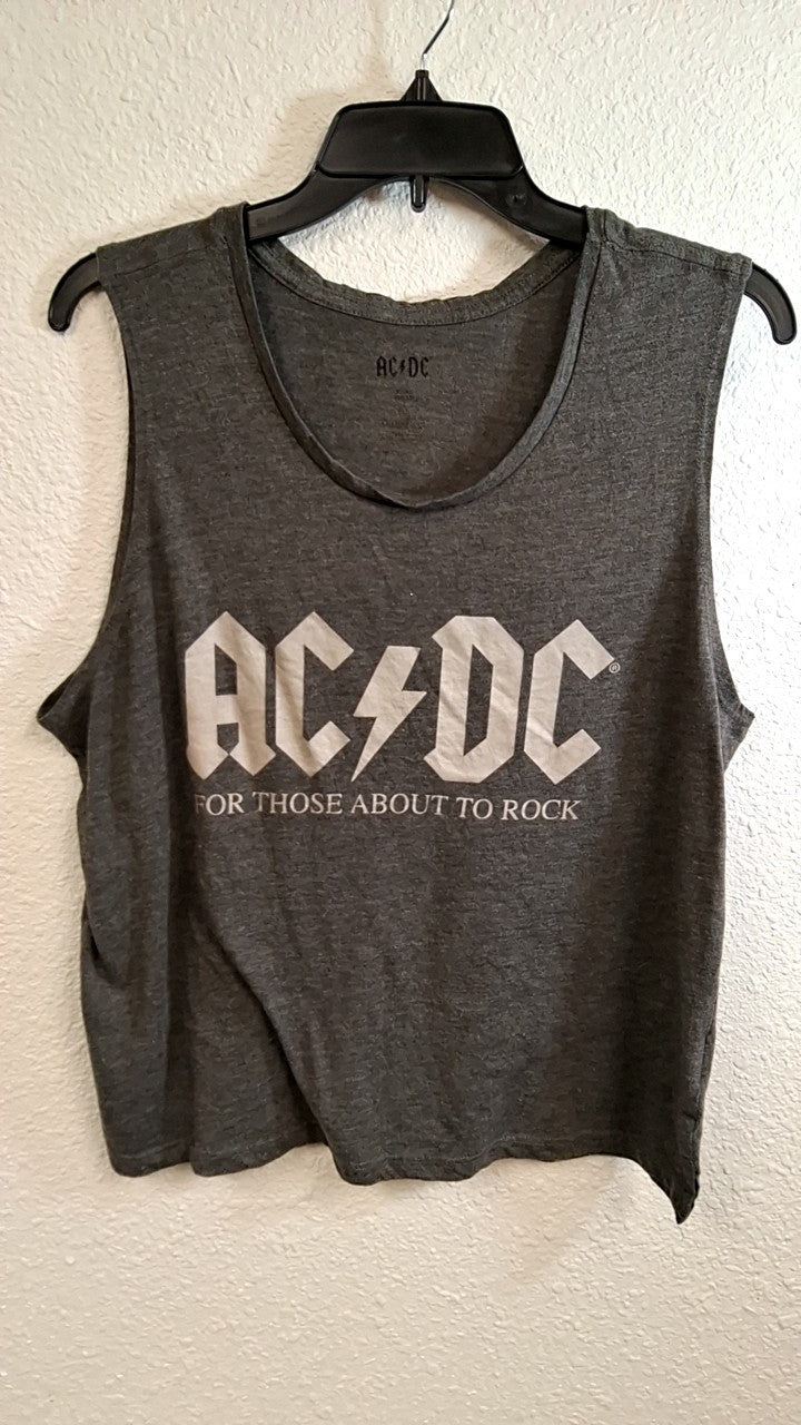AC/DC Sleeveless T-Shirt XL Dark Gray