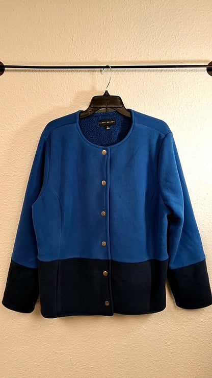 Susan Graves Jacket XL Blue and Navy