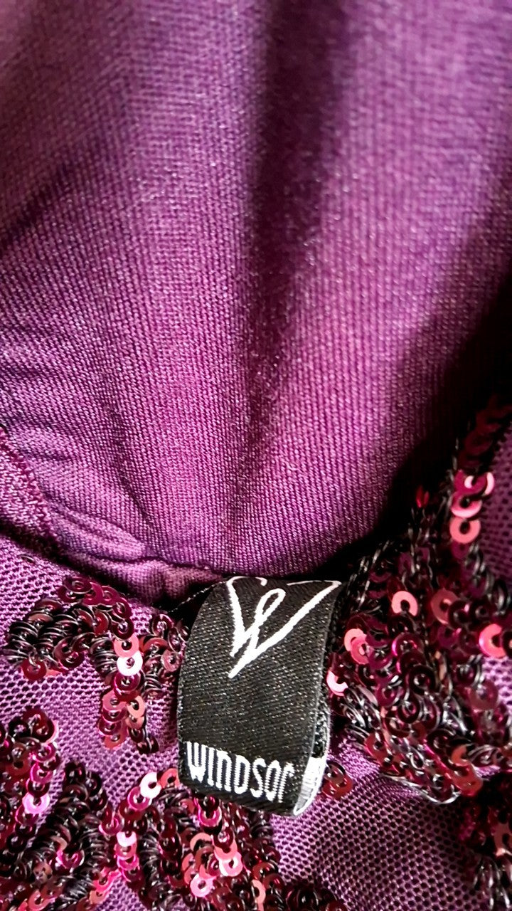 Windsor Dress L Burgundy
