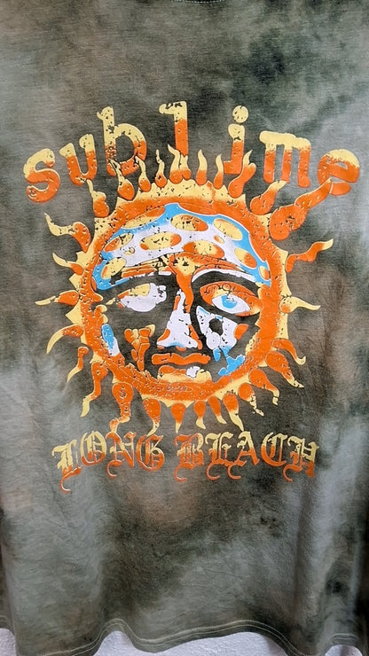 Sublime Long Beach T-Shirt L Olive green/Black