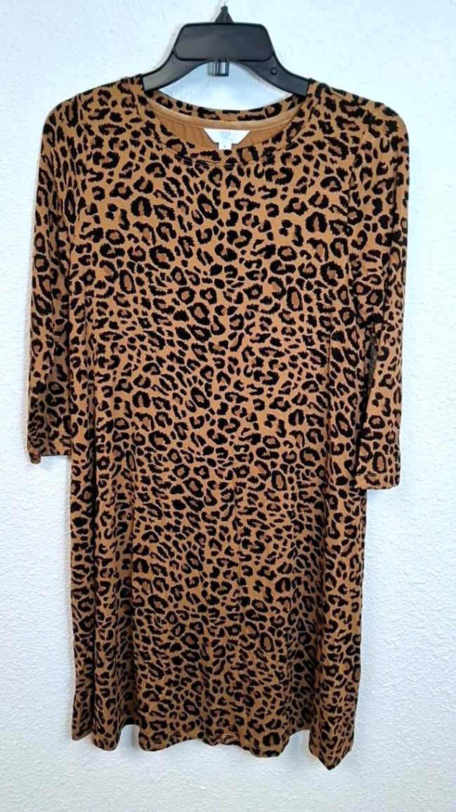 Time and True Dress S Leopard print