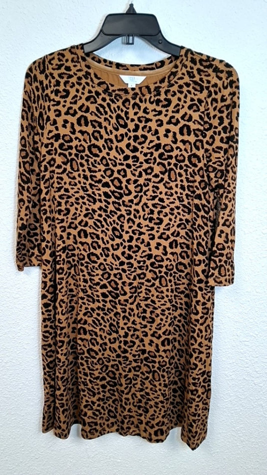 Time and True Dress S Leopard print