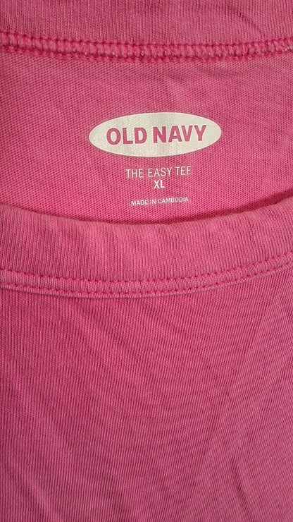Navy No Drama LlamaOld  T-Shirt XL Pink